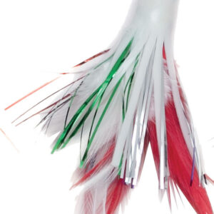 H2OPRO MINI TURBO TINSEL FEATHER MT  12,5 RED WHITE