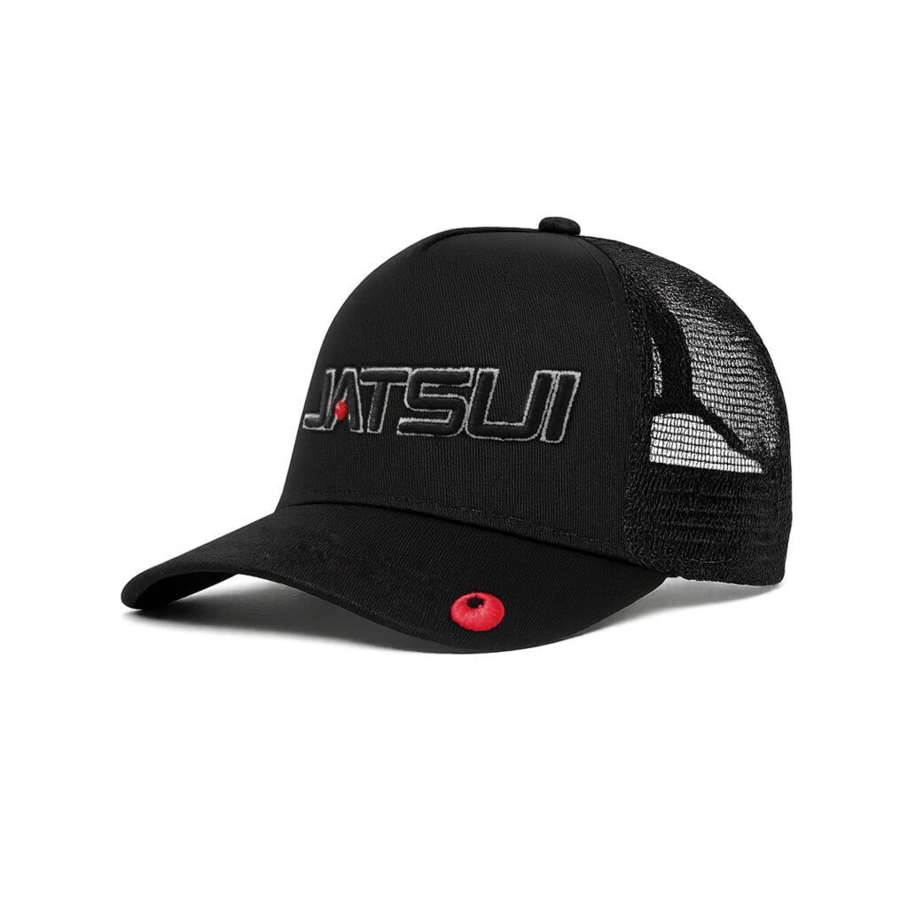 JATSUI CAPPELLINO TRUCKER NERO LOGO NERO -ROSSO