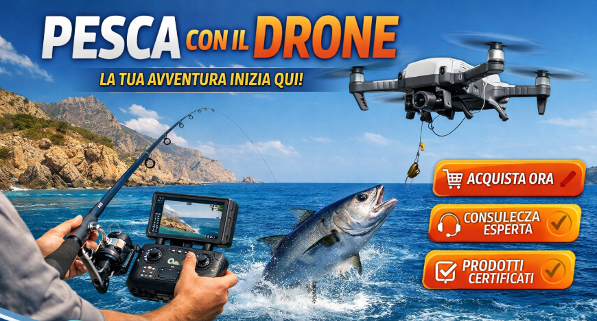 Pesca con il drone: la nuova frontiera del surfcasting
