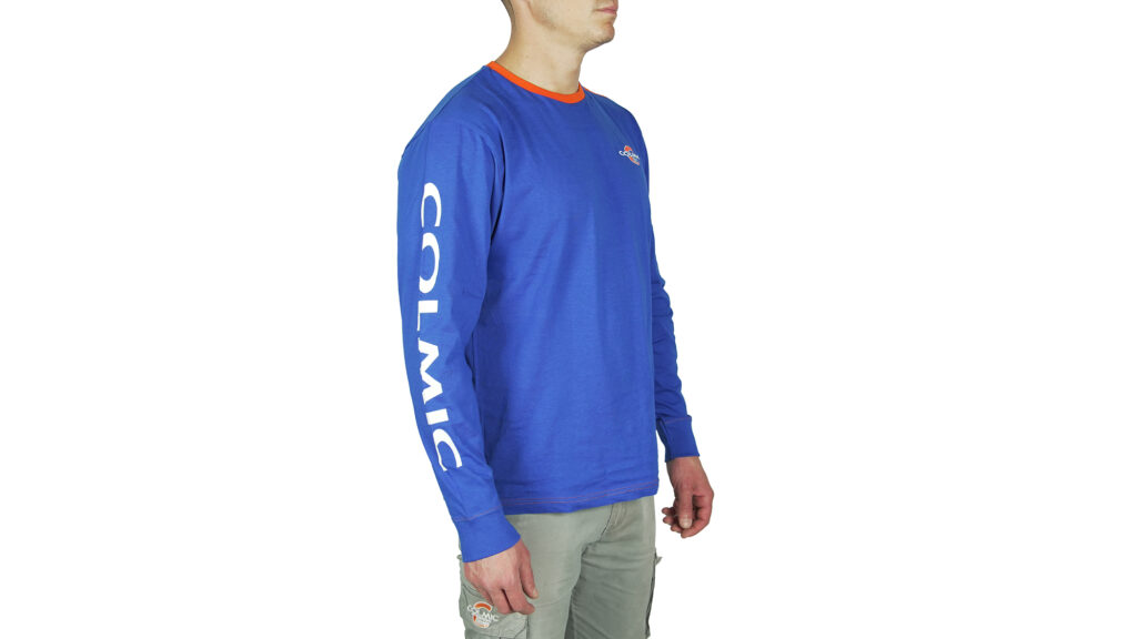 T-SHIRT LONG SLEEVES BLUE/ORANGE COLMIC