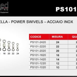 MED FISHING GIRELLA POWER SWIVELS ACCIAIO INOX 20PZ