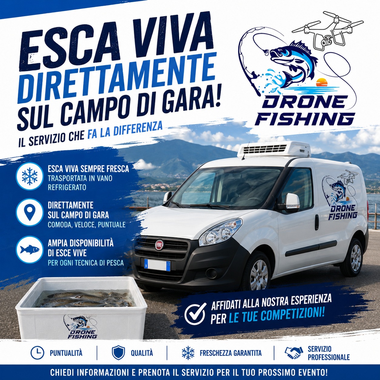 Esca Viva sui Campi Gara: Il Nuovo Servizio targato Drone Fishing